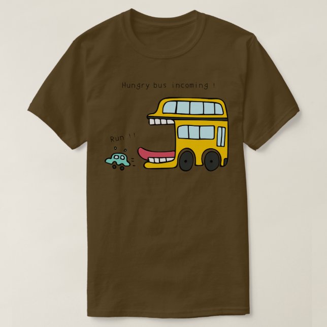 Camiseta Fome com o barramento na corrida (Frente do Design)