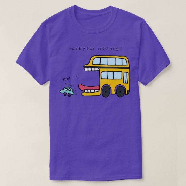 Camiseta Fome com o barramento na corrida (Frente do Design)
