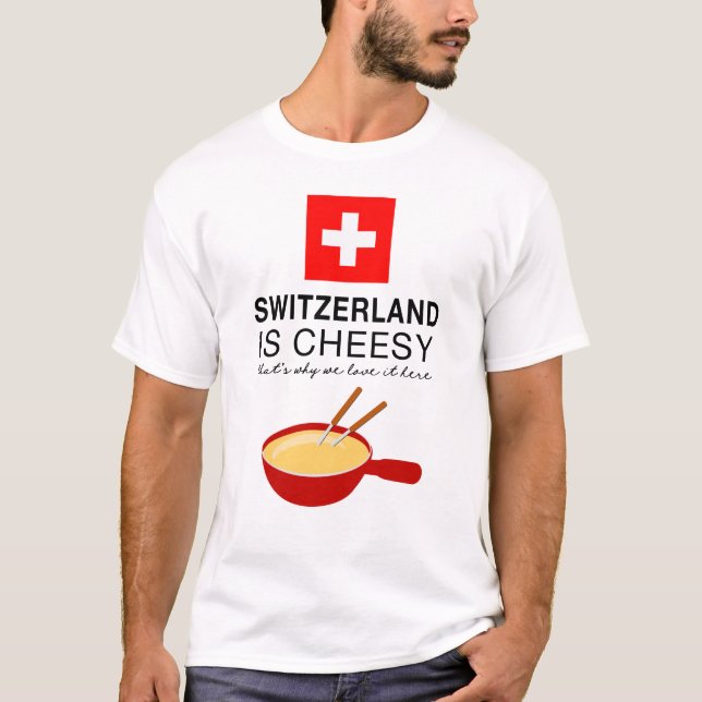 Camiseta Fondue suíço engraçado (Frente)
