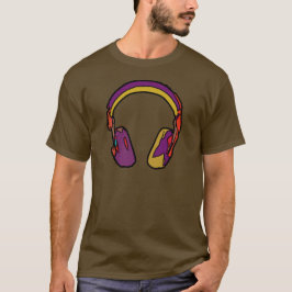 Camiseta fone de ouvido dj a cores
