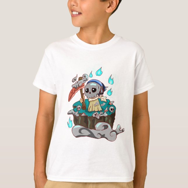 Camiseta Fone de ouvido do Dia de as Bruxas engraçado (Frente)