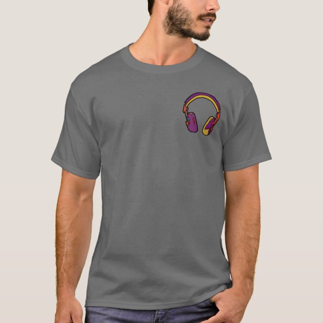 Camiseta fone de ouvido do dj legal (Frente)