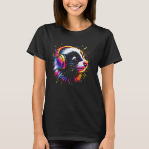 Camiseta Fone de ouvido legal Música Arte Natal