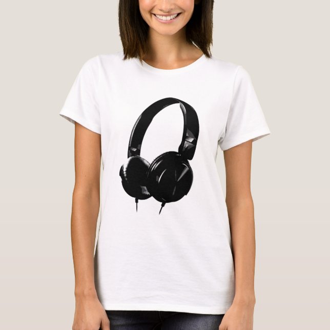 Camiseta Fone de ouvido pop Art (Frente)
