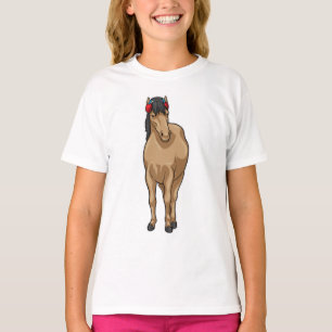 Camiseta Fone de ouvido sobre música equina