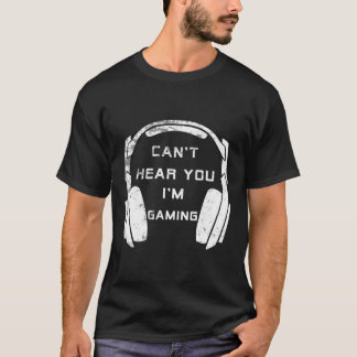 Camiseta Fone De Vintage Não Consegue Ouvir Você Eu Estou J