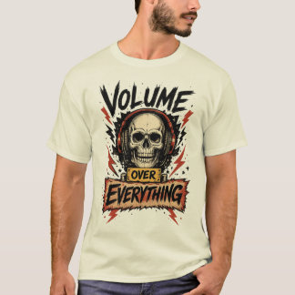 Camiseta Fones de Ouvido Caveira Música Alta