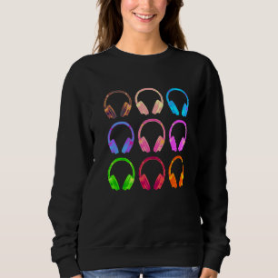 Camiseta Fones de ouvido Collage Disc Jockey & Music