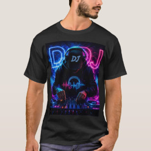 Camiseta Fones de ouvido de DJ Neon Gráfico de Festival de
