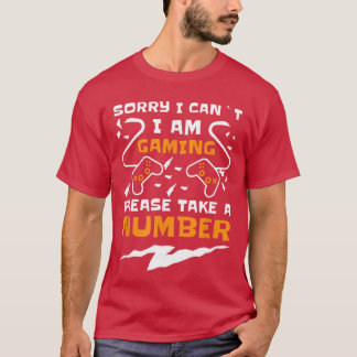 Camiseta Fones de ouvido de gamer engraçados Eu não posso E