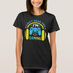Camiseta Fones de Ouvido de Jogador Engraçados