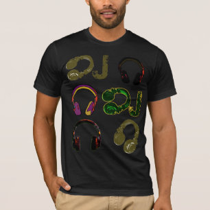 Camiseta Fones de ouvido de jóquei em disco