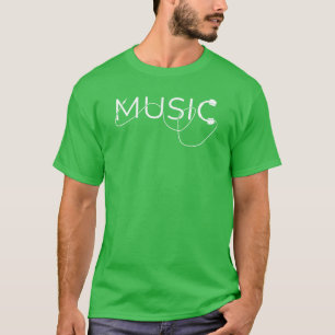 Camiseta Fones de ouvido de música