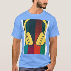 Camiseta Fones de ouvido de Música Retroativa DJ 1