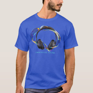 Camiseta Fones de ouvido de som imersivos