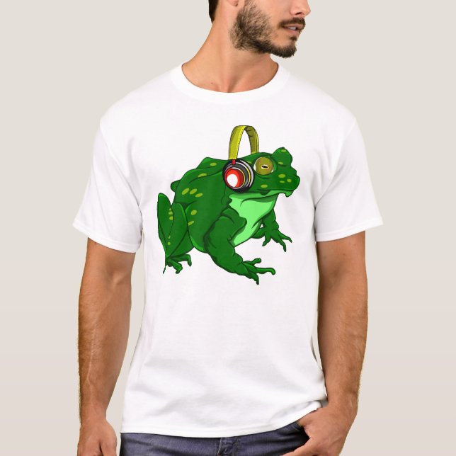 Camiseta Fones de ouvido de Visto de Tela de Cartoon (Frente)