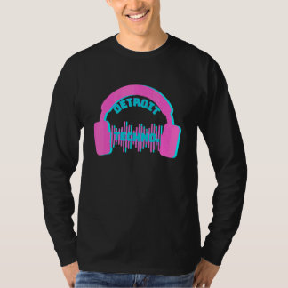 Camiseta Fones de ouvido Detroit Techno Festival de Música 