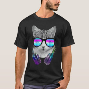 Camiseta Fones de ouvido Dj Cat Dj Kitten House Music Under
