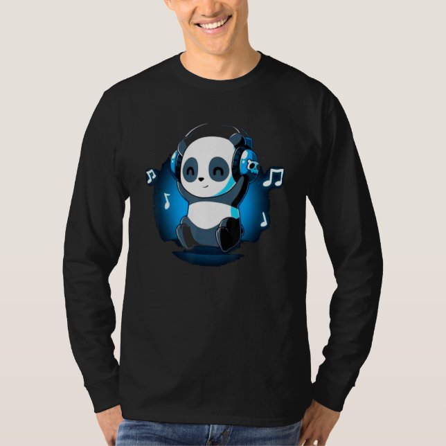 Camiseta Fones de ouvido Dj Panda (Frente)