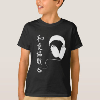 Camiseta Fones de ouvido do Kanji de P.L.U.R