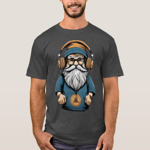 Camiseta Fones de ouvido Gnome do hipster