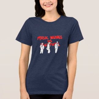 Camiseta "Fones de ouvido Ligados, Mundo da Música Anti-Soc