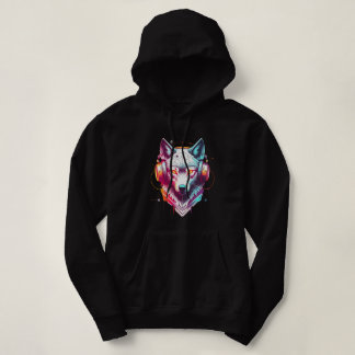 Camiseta Fones de Ouvido Neon Cyber Wolf Y2K