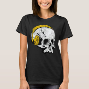 Camiseta Fones de ouvido Occult Magic Skull DJ 1