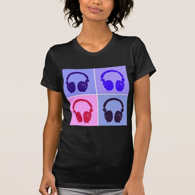 Camiseta Fones de ouvido pop (Frente)