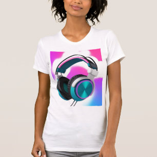 Camiseta Fones de Ouvido Supraauriculares Vibrantes