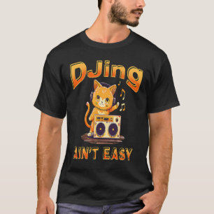 Camiseta Fones de ouvido Técnicos do Gatinho de Música Pop