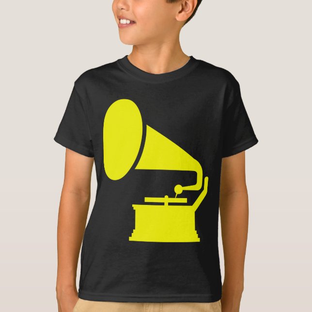 Camiseta Fonógrafo - Amarelo (Frente)