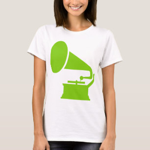 Camiseta Fonógrafo - Verde marciano