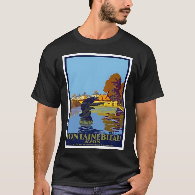 Camiseta FontaineBleau Avon Paris Viagens vintage França (Frente)