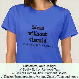 Camiseta Fonte Canvas única da mente anfantásia a preto