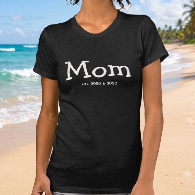 Camiseta Fonte caprichosa preta da mamãe estabelecida (Criador carregado)