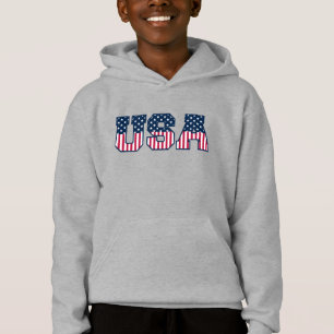 Camiseta Fonte College EUA Vermelho Branco Azul Estrelas e 