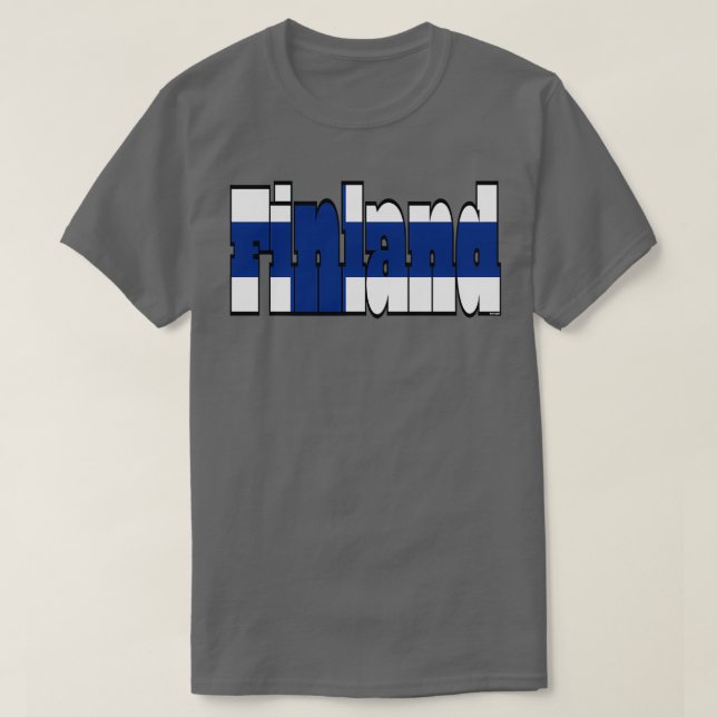 Camiseta Fonte da Finlândia com bandeira finlandesa (Frente do Design)