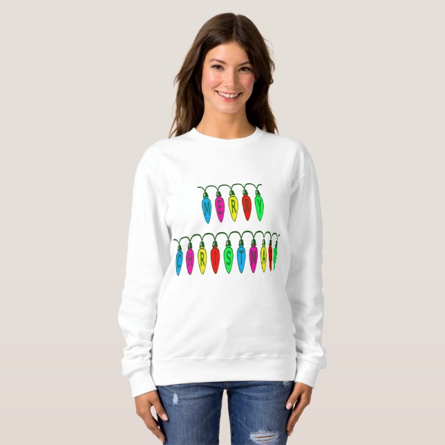 Camiseta Fonte das Luzes de Natal Feliz e Colorida (Frente Completa)