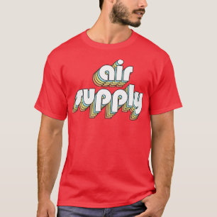 Camiseta Fonte de Ar Retrorna Tipografia Arco-Íris Estilo E