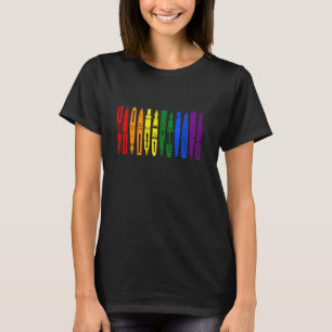 Camiseta Fonte de Caneta x Sinalizador de Gay (Arco-Íris) S