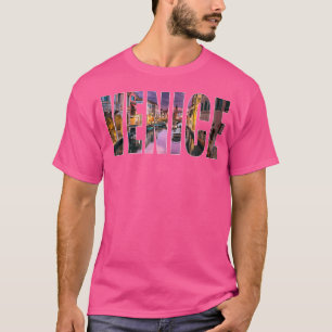 Camiseta Fonte de Fotografia Urbana da Silhueta de Veneza I