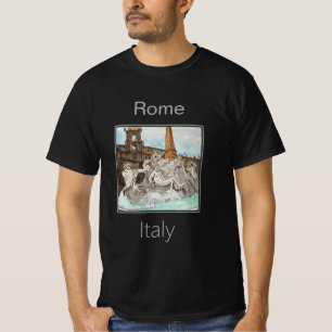 Camiseta Fonte de Roma de Quatro Rios em Piazza Navona