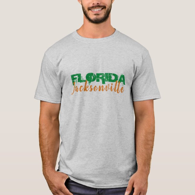 Camiseta Fonte dupla da Jacksonville Florida (Frente)
