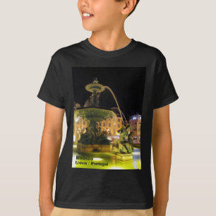 Camiseta Fonte iluminada e Sereia. Rossio, Lisboa