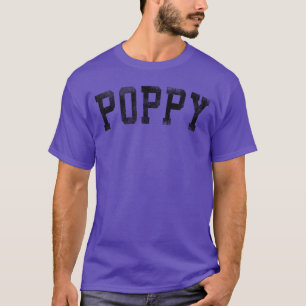 Camiseta Fonte Negrito Clássico Papoula Presente de Anivers