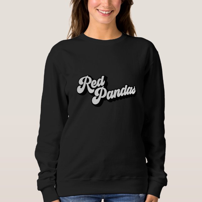 Camiseta Fonte Vintage Retro Red Pandas (Frente)