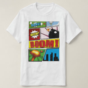 Camiseta Fontes de desenho animado de quadrinhos!