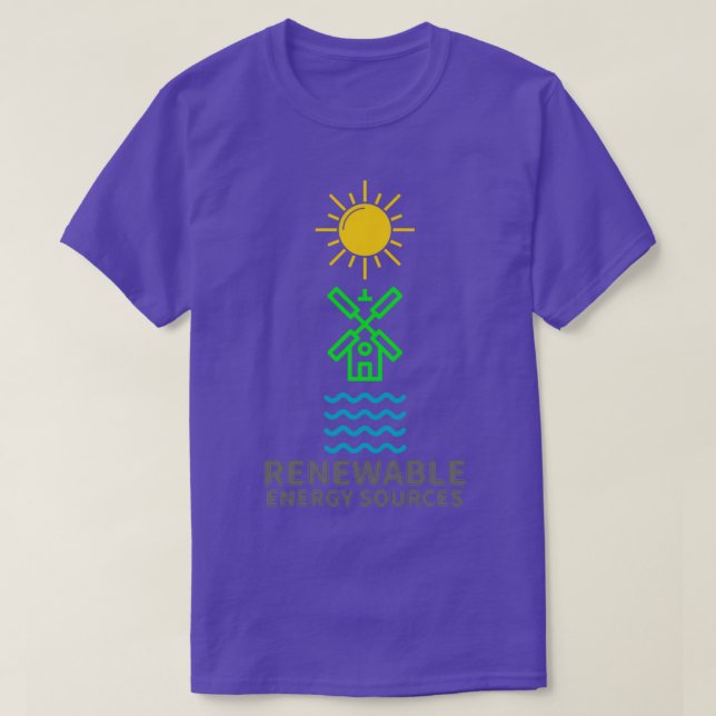 Camiseta Fontes de energia renováveis (Frente do Design)