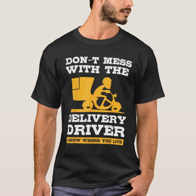 Camiseta food delivery driver costume for courier service w (Frente)